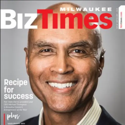 Michael L. Thompson en la portada de BizTimes Milwaukee